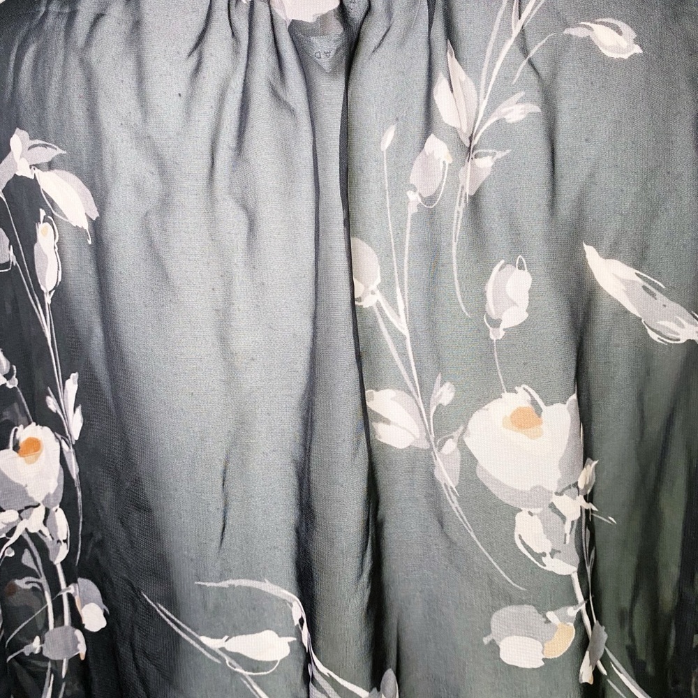 Lauren Conrad Whimsigoth Floral Black Sheer Overlay Mini Long Sleeve Dress - Picture 16 of 16